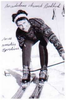 Madeleine Berthod Gold 1.OS Ski 1956 Cortina dAmpezzo original signed 