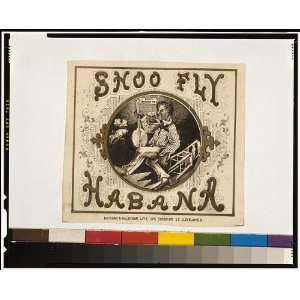  Shoo fly Habana,Tobacco package,1870?,banjo player