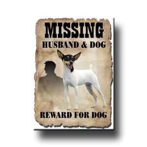  Toy Fox Terrier Husband Missing Reward Fridge Magnet 