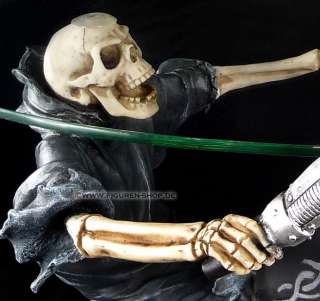 Skelett Tisch   Skelett auf Motorrad Biker Skeleton Skull Table 