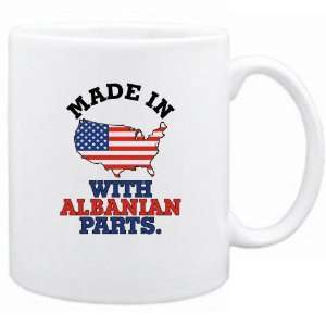 New  Made In U.S.A. ,  With Albanian Parts  Albania Mug Country
