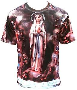 Lady of Lourdes MARIA MADONNA Tattoo Star T Shirt G:L  