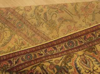 6x12,6 Genuine Hand Woven Antique Persian Tabriz Wool Rug Circa 1930 