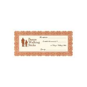   50 Dollar Gift Certificate Wood Walking Stick: Health & Personal Care