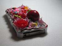 3D Cute Cream Cherry Starryberry Cake Bling Case Cover for iPhone 4 4s 