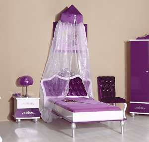Anastasia Bett mit Netz Mädchenbett Kinderzimmer  