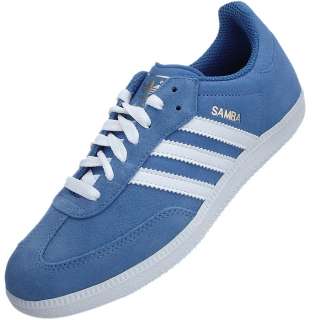 Adidas SAMBA blau weiß Herren Leder Schuhe Gr.44 2/3 NEU  