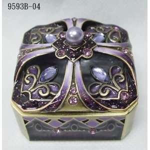   Trinket Box 2in sq With Pearl Jewelry Trinket Box
