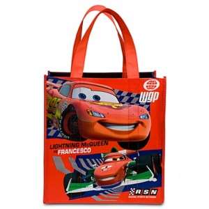 DISNEY CARS 2 TOTE BAG FEATURING McQUEEN AND TOW MATER  