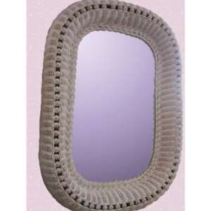  Yesteryear Wicker Classic Oval Wicker Mirror