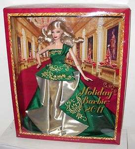 2323 NRFB Mattel 2011 Holiday Barbie Christmas Collector Doll  