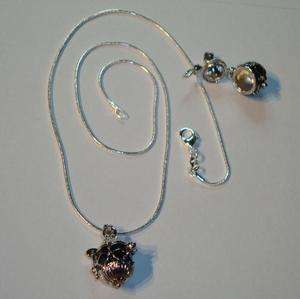 Prayer Box locket jewelry urn pendant, ashes cremains silver chain 
