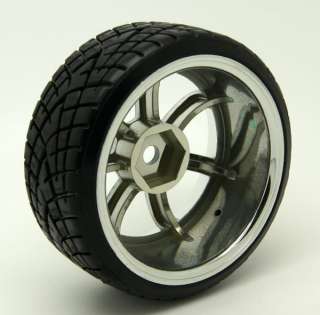 RC 4pcs Drift Rubber Tires Tyre Plastic Wheel Rim 110 On Road Car 