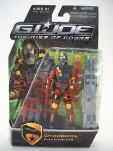 GI Joe RoC CHARBROIL Flamethrower Rise of Cobra Action Figure New MoC 
