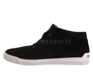 Adidas Ez Desert Boot NEO Black Leather White Classic Mens Casual 