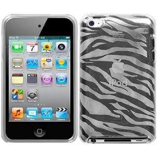 SILICON CANDY SKIN CASE COVER for IPOD TOUCH iTOUCH4 4G CLEAR ZEBRA 