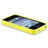 Bumper Yellow Gel TPU Rubber Skin Case Cover+PRIVACY FILTER for iPhone 