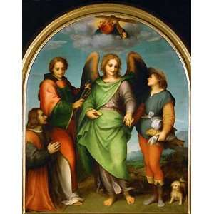 Kunstreproduktion Andrea del Sarto Der Erzengel Raphael mit Tobias 