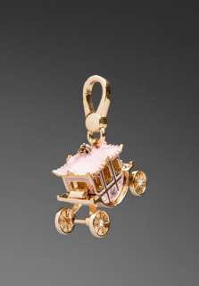 JUICY COUTURE Princess Pink Carriage Charm in Gold  