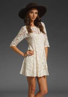 FREE PEOPLE Miles of Lace Dress in Alabaster Combo  