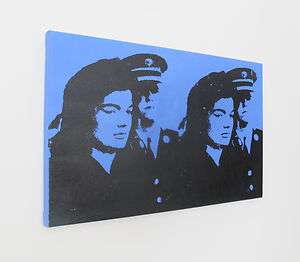 Louis Waldon Jackie Kennedy Screenprint on Canvas Andy Warhol Signed