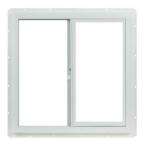  Vinyl Windows, 48 in. x 24 in., White with Screen 