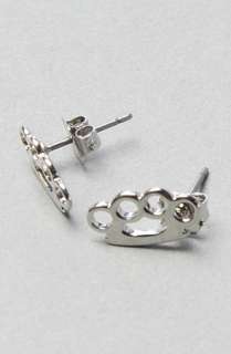 Accessories Boutique The Knuckle Up Earrings in Silver  Karmaloop 
