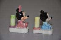 DISNEY MICKEY MINNIE CANDLE HOLDER   HAND PAINTED  