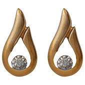 9ct White Gold Diamond Teardrop Earrings