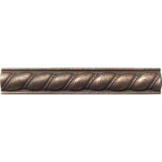 MS International 1 In. x 6 In. Bronze Listello Rope Metal Molding Wall 