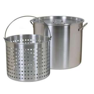  Pot with 80 qt. Strainer Basket and Lid 812 9180 S 