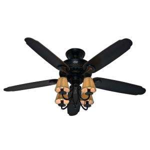 Hunter Cortland 54 in. Basque Black Ceiling Fan 22720 at The Home 