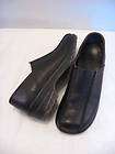   Black Leather Professional Clogs Shoes Size Womens 41 10.5 11 Mens 8