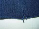   BEAN 100% Cashmere zipper front navy blue sweater Womens XL  