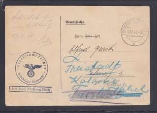GERMANY POLAND 1941 OFFICIAL POSTCARD FREISTADT REDIRECTED  