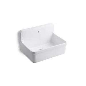 KOHLER Gilford 30 in. x 22 in. Vitreous China Wall Mount Scrub up 