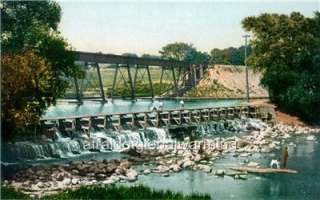 Old Photo Ann Arbor MI Huron River Dam  