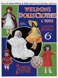 Weldons 6D #191 c.1920s Vintage Dolls Clothes & Toys  