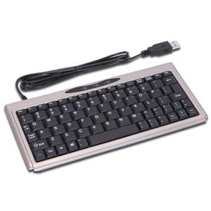 SOLIDTEK Slim USB Hub Keyboard (Silver/Black) 