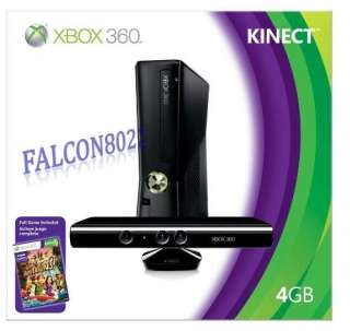 New Microsoft XBOX 360 4GB Kinect Bundle with Game Retail Box Fast 