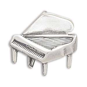 Sterling Silver Piano Music Necklace Pendant Charm  