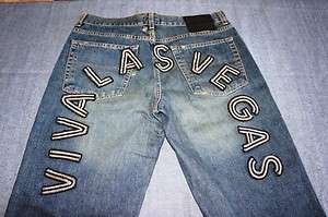 JOHN RICHMOND Viva Las Vegas denim pants size 33 made in Italy 