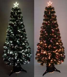 Weihnachtsbaum 150cm, Led Glasfaser 5 Farben, künstlicher Tannenbaum 