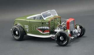 18 GMP 1932 Green Shark Mouth Aero Rat Rod V8 Deuce  