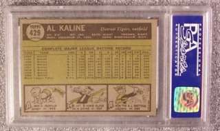 1961 TOPPS AL KALINE #429 PSA 8 NM MT HOF lw  