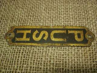 Vintage Brass Push Sign  Old Antique Signs RARE  