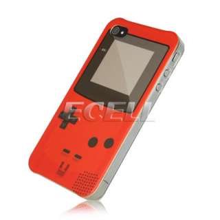 RED NINTENDO GAME BOY COLOR CLASSIC HARD BACK CASE FOR APPLE iPHONE 4 