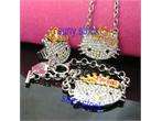 HOT PINK crown hello kitty necklace ring bracelet 1 set C12 Christmas 