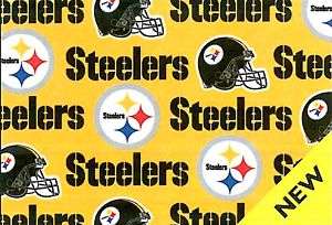 Cotton Pittsburgh Steelers NFL Football Fabric Print  