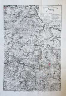 1825   Freiberg Schlacht 1762 Militär Karte  